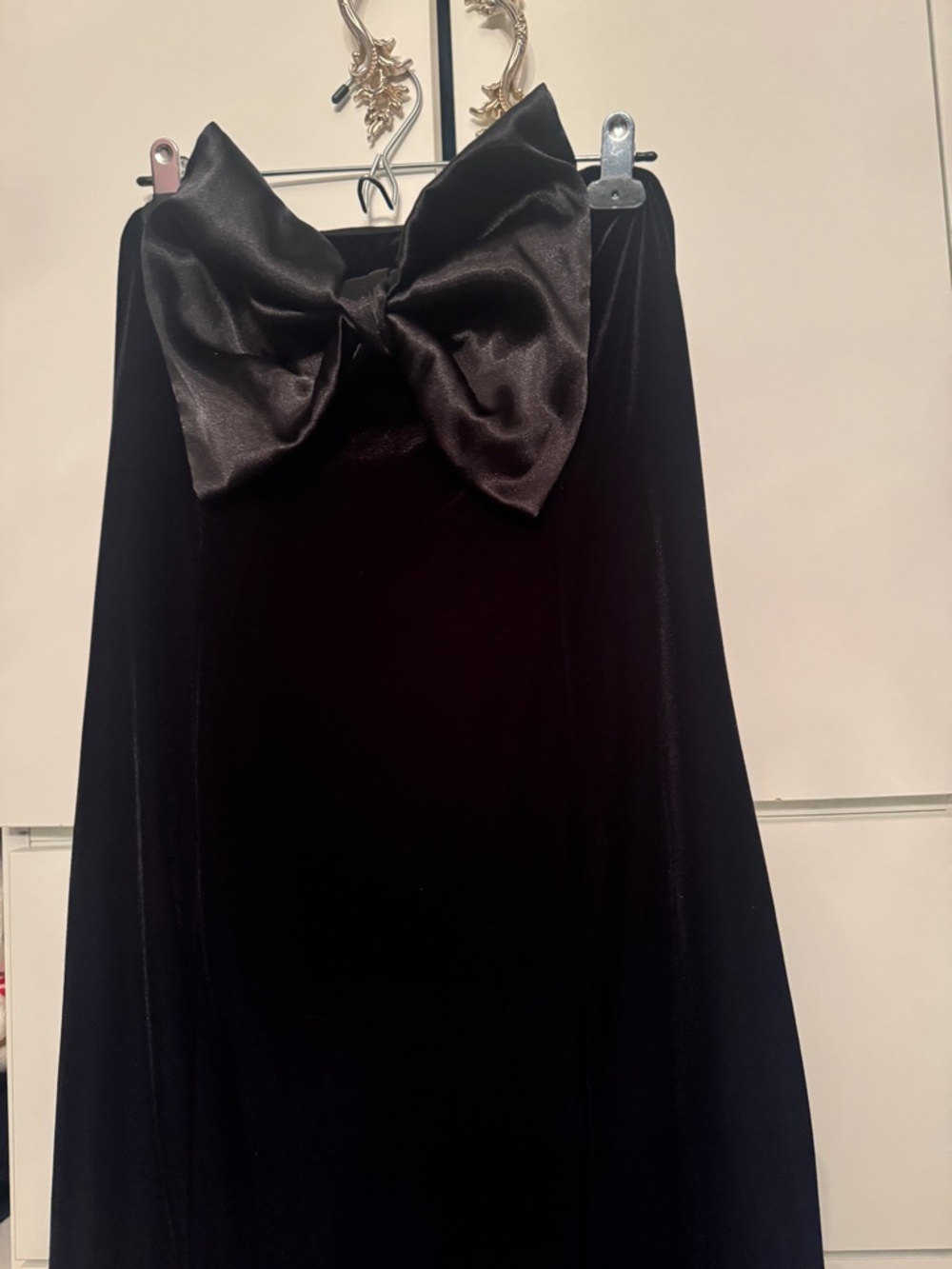 Velvet bow dress